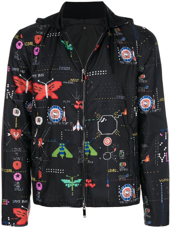 Valentino Game Over Bomber Jacket - Black