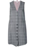 Thom Browne Windowpane Vest Mini Dress - Grey