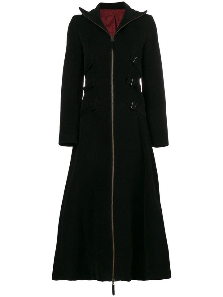 Jean Paul Gaultier Pre-owned Strappy Long Coat - Black