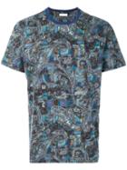 Etro - Paisley Print T-shirt - Men - Cotton - Xl, Blue, Cotton