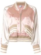 Maison Mihara Yasuhiro Embroidery Cropped Bomber Jacket - Pink