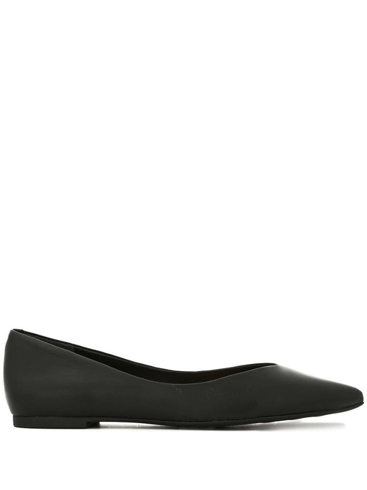 Schutz Pointed Toe Ballerinas - Black