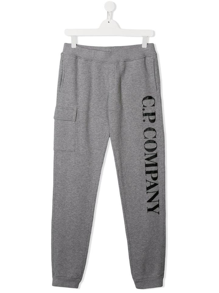 Cp Company Kids Teen Jersey Sweatpants - Grey