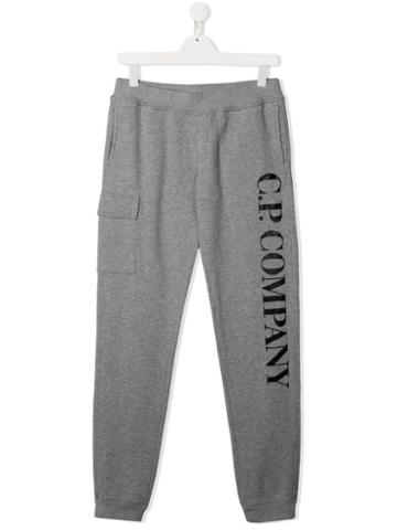 Cp Company Kids Teen Jersey Sweatpants - Grey