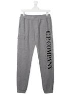 Cp Company Kids Teen Jersey Sweatpants - Grey