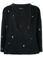 Comme Des Garçons Vintage Plunge Neck Jumper - Black