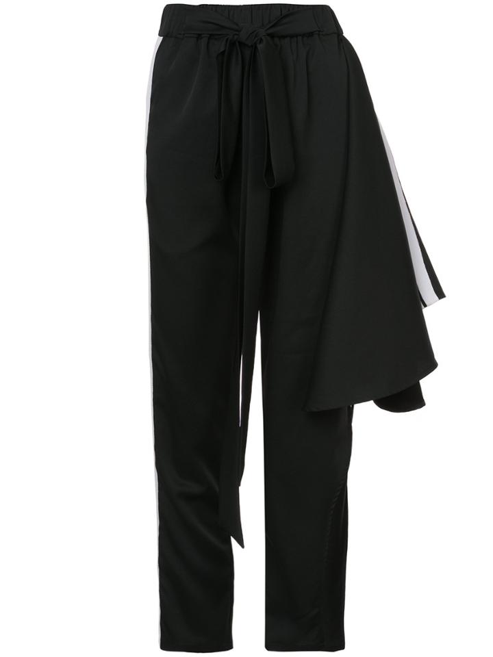 Valery Kovalska Side-striped Trousers - Black