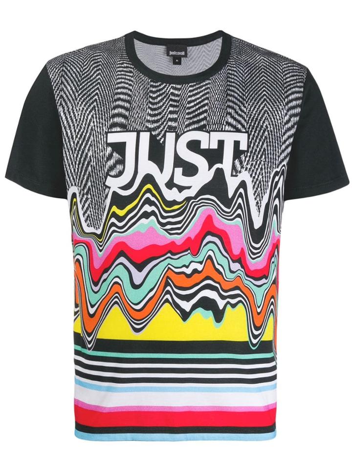 Just Cavalli Patterned T-shirt - Black