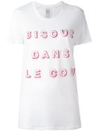 Zoe Karssen - Bisou? T-shirt - Women - Cotton/modal - L, White, Cotton/modal