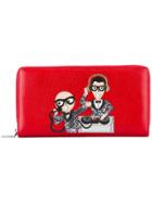 Dolce & Gabbana Appliqué Cartoon Patch Wallet - Red