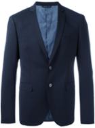 Tonello Two Button Blazer, Men's, Size: 50, Blue, Virgin Wool/spandex/elastane/cupro