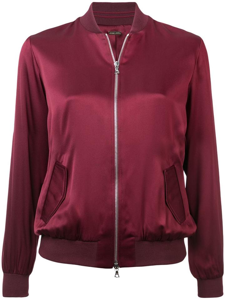 Adam Lippes Zipped Bomber Jacket - Red