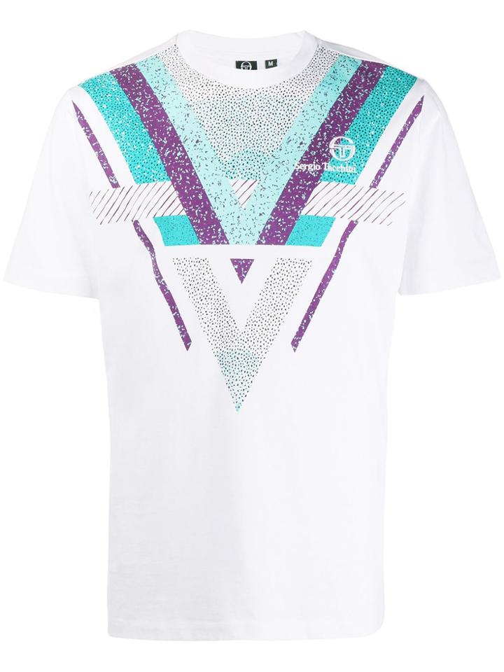 Sergio Tacchini V Graphic Print T-shirt - White