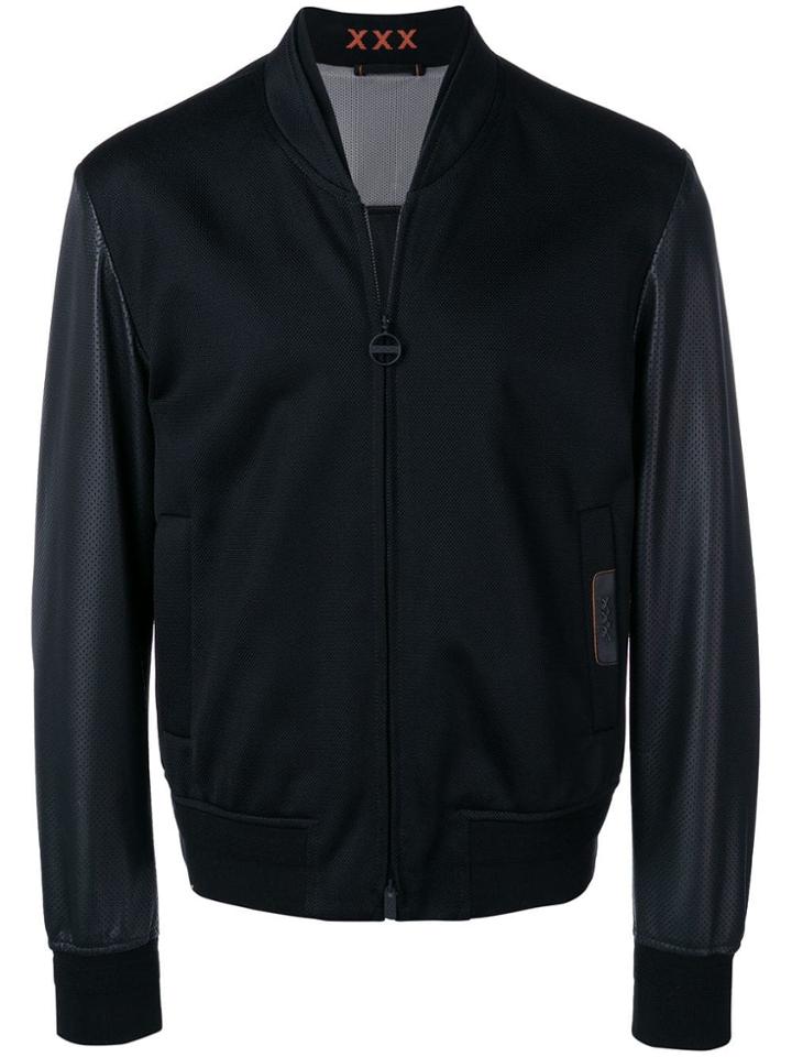 Ermenegildo Zegna Xxx Panelled Bomber Jacket - Black