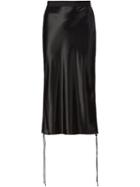 Alexander Wang Straight Cut Skirt, Women's, Size: 4, Black, Viscose/silk/spandex/elastane