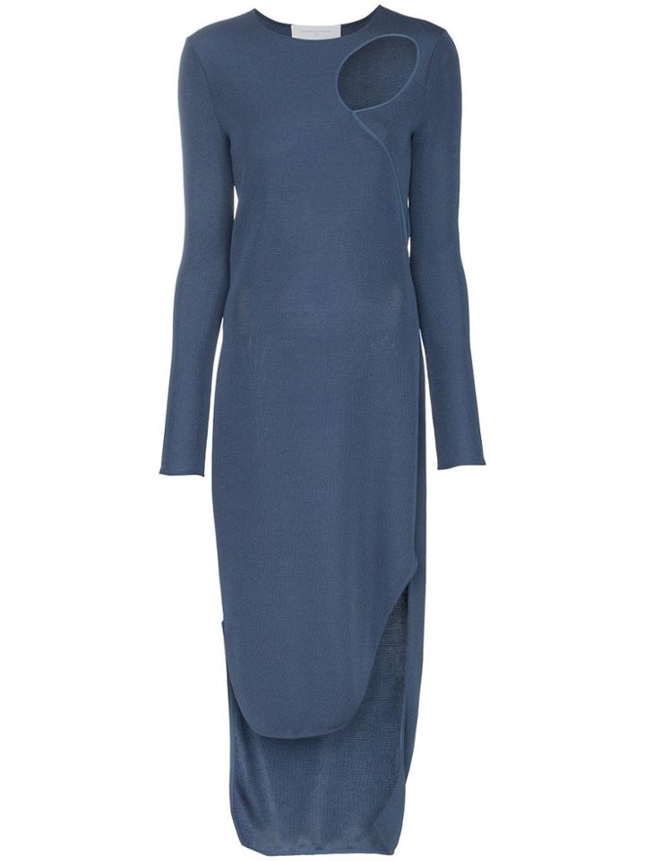 Esteban Cortazar Cut Out Detail Dress - Blue