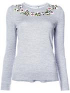 Altuzarra Floral Embellished Sweater - Grey