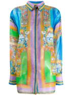 Versace Pre-owned 1980's Sea Motif Print Shirt - Blue