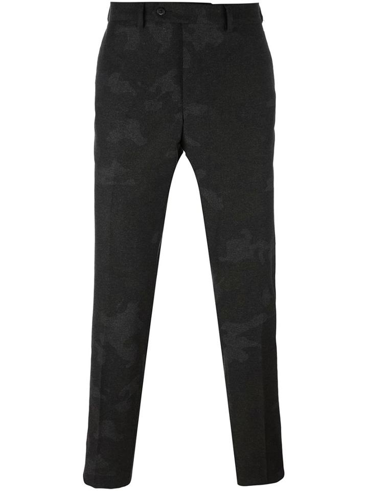 Hydrogen Camouflage Print Chinos, Men's, Size: 50, Grey, Cotton/polyamide/polyester/wool