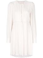 See By Chloé Ruffled Placket Skater Dress - White