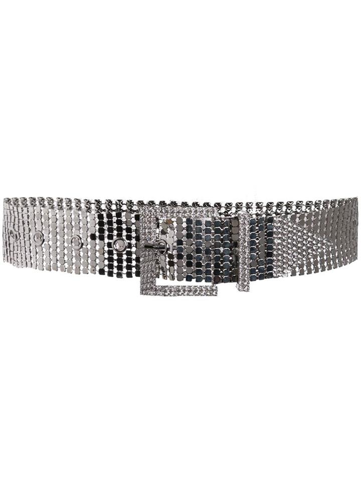 B-low The Belt Sequin Crystal Studded Belt - Silver