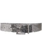 B-low The Belt Sequin Crystal Studded Belt - Silver