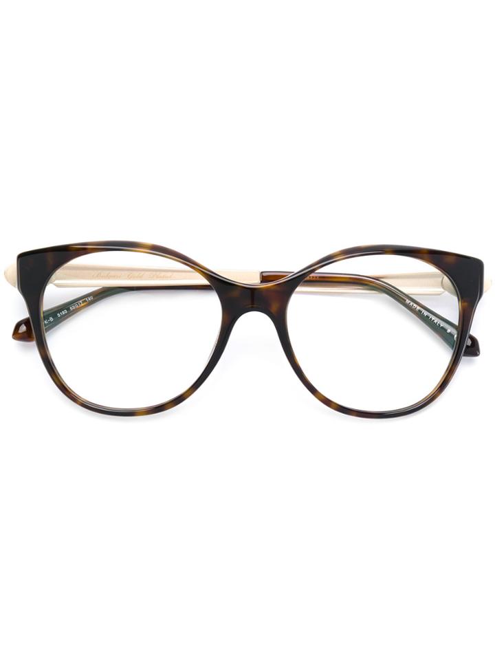 Bulgari Tortoiseshell Round Glasses - Brown