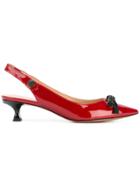 Marc Jacobs Abbey Slingback Pumps - Red