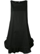 Love Moschino - Frill-trim Shift Dress - Women - Cotton - 42, Black, Cotton