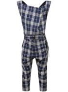 Vivienne Westwood Asymmetric Plaid Jumpsuit - Blue