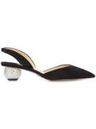 Paul Andrew Embellished Slingback Pumps - Black