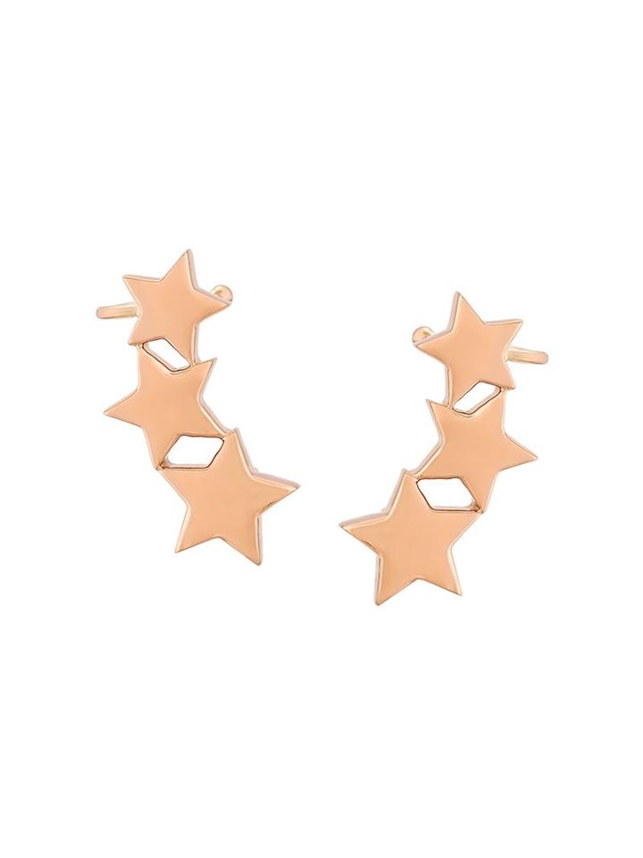 Alinka 18kt Rose Gold 'stasia' Triple Star Ear Cuff, Women's, Metallic