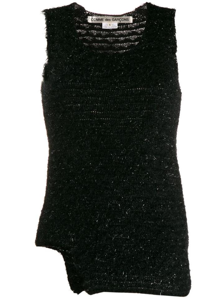 Comme Des Garçons Textured Knit Top - Black