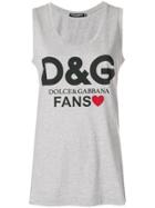 Dolce & Gabbana Fan Print Tank Top - Grey