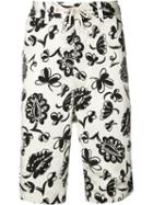 Junya Watanabe Comme Des Garçons Man - Printed Bermuda Shorts - Men - Polyester/rayon - M, White, Polyester/rayon