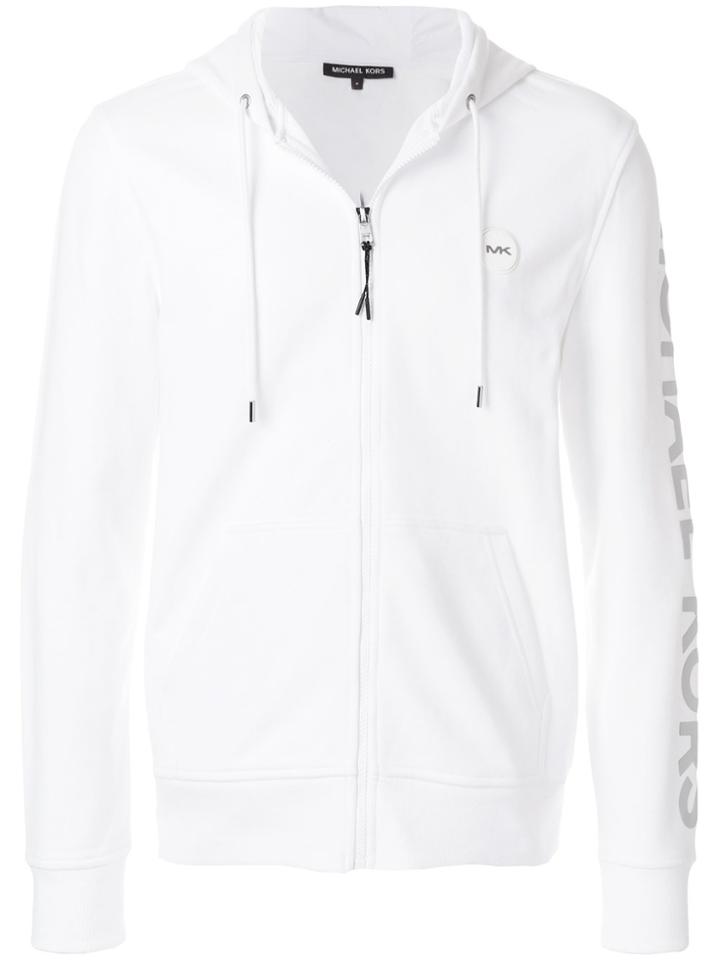 Michael Michael Kors Mk Logo Hoodie - White