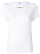 Brunello Cucinelli Embellished Crew Neck T-shirt - White