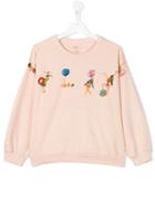Bellerose Kids Printed Sweatshirt, Girl's, Size: 14 Yrs, Pink/purple