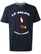 Paolo Pecora - 'le Soleil' Print T-shirt - Men - Cotton - L, Blue, Cotton