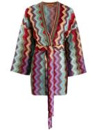 Missoni Zig Zag Belted Cardigan - Blue