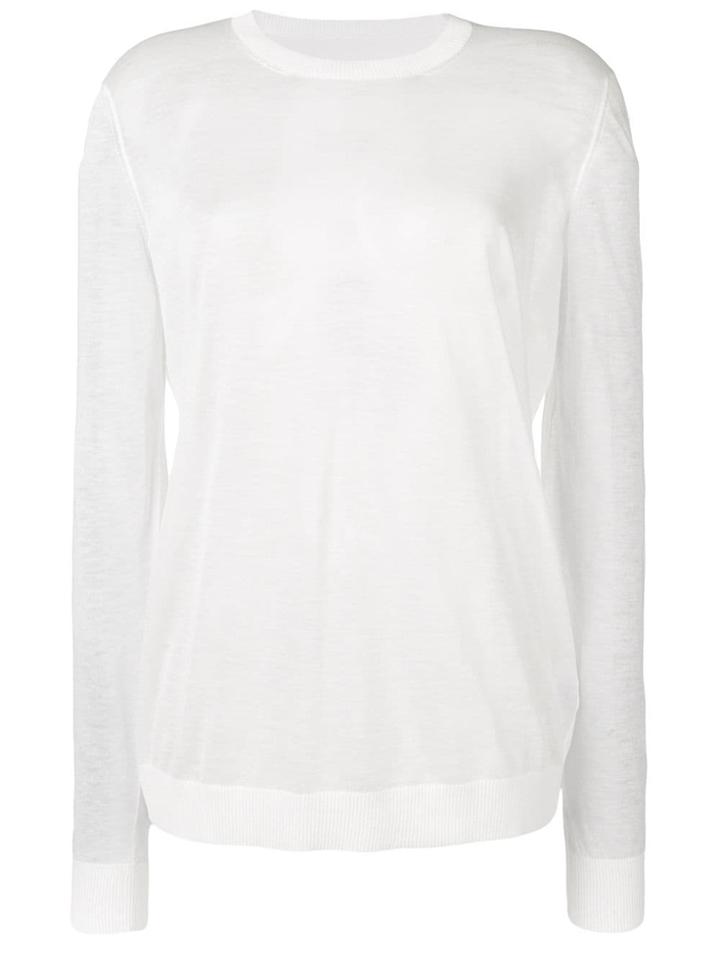 Maison Margiela Metallic Band Jumper - White