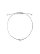 Natasha Collis 18kt Gold Friendship Bracelet, Women's, Grey, 18kt Gold/nylon