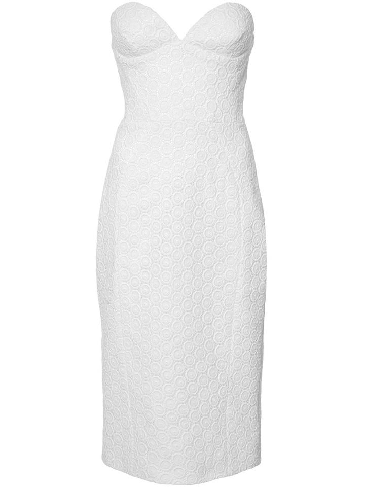 Strapless Fitted Dress - Women - Silk/cotton - 4, White, Silk/cotton, Christian Siriano