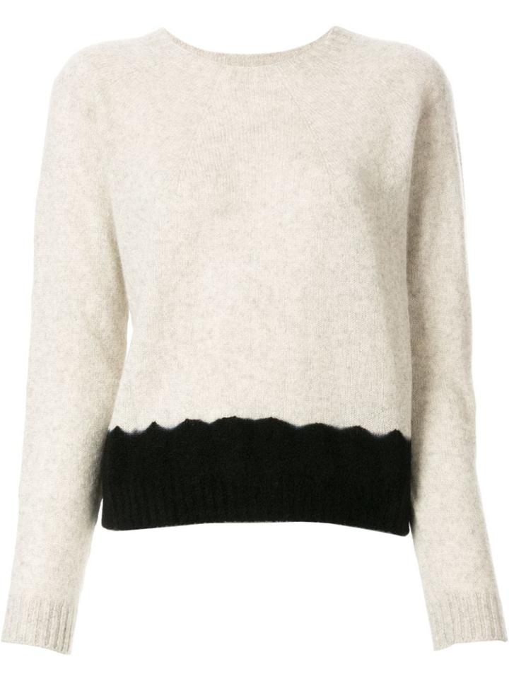 Suzusan Panelled Cashmere Knit Jumper - Grey