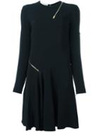 Stella Mccartney Zip Detail Dress, Women's, Size: 38, Black, Viscose/acetate/spandex/elastane