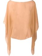 Alberta Ferretti Sheer Tunic Top