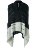 Rick Owens Bi-colour Striped Poncho