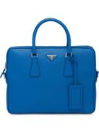 Prada Leather Briefcase - Blue