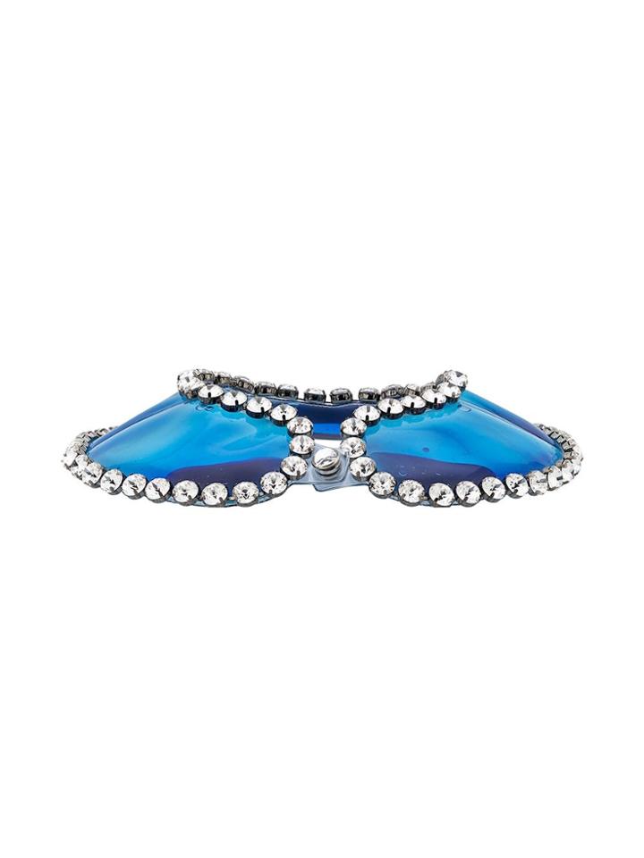 Christopher Kane Gel And Crystal Collar - Blue