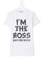 Philipp Plein Junior Teen I'm The Boss T-shirt - White